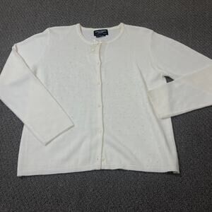 Saint Tropez Wear Shirt Womens Large L Casual Button Up Front Long Sleeve White